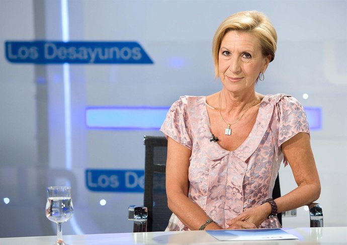 La líder de UPyD, Rosa Díez, en los Desayunos de TVE