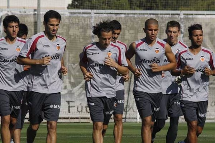 Feghouli,A Guardado,Ricardo Costa,Victor Ruiz,Dani Parejo Entrenamiento