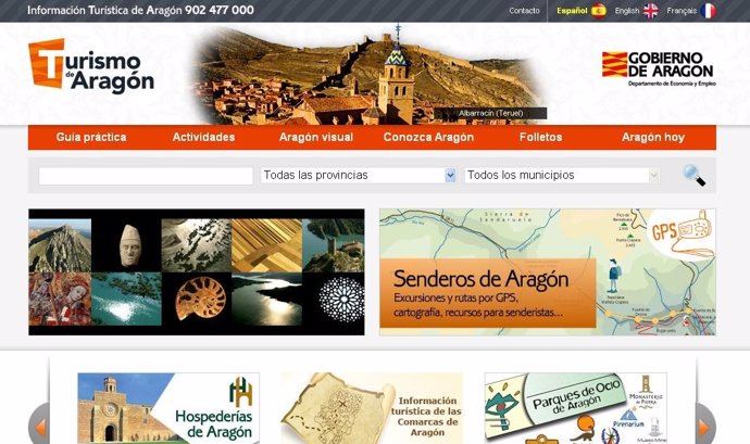 Web Turismo de Aragón