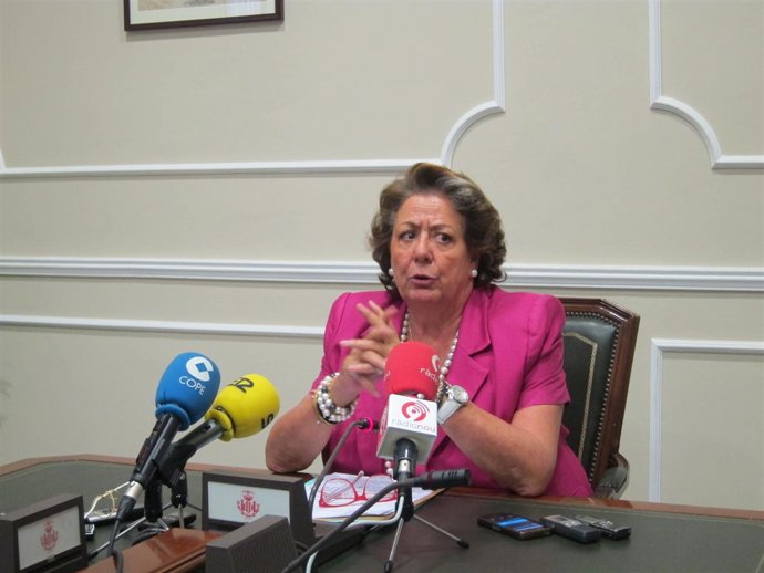 Rita Barberá durante la rueda de prensa 