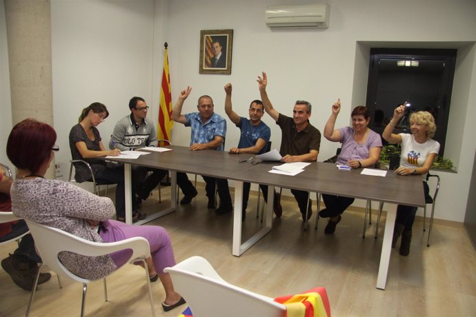 Votación de la moción para ser "territorio catalán libre" en Montgai