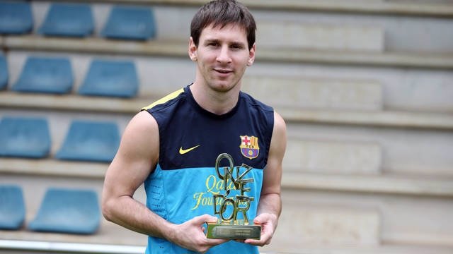El Jugador Del FC Barcelona Leo Messi, 'Onze De Oro' 2012