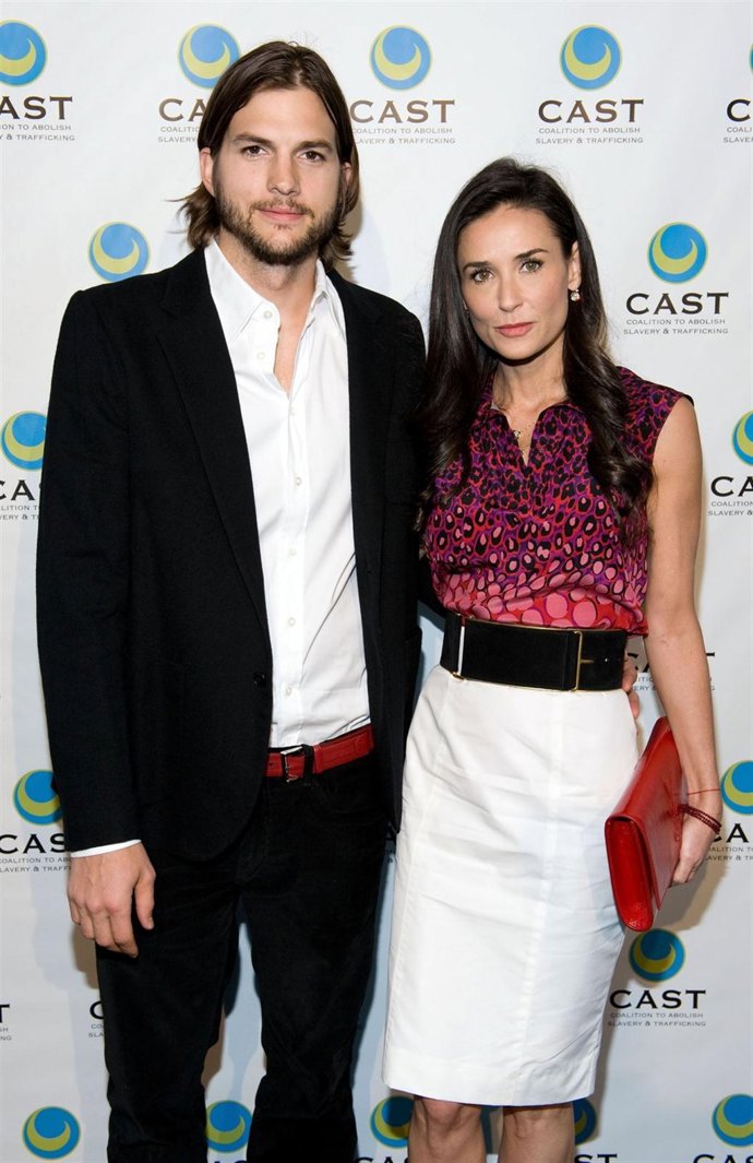 Ashton Kutcher y Demi Moore