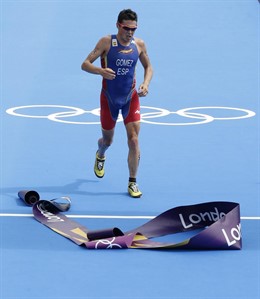 Javier Gómez Noya, plata en el triatlón 