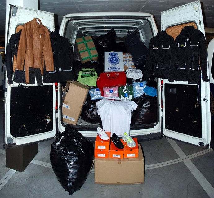 Imagen de algunas de las prendas intervenidas