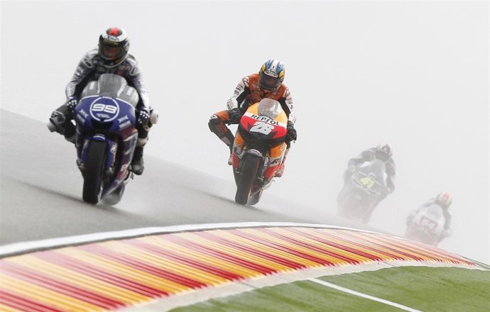 Jorge Lorenzo y Dani Pedrosa en Motorland Aragón