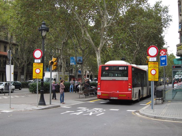 Cambios en la Gran Via por la nueva red de autobuses de Barcelona