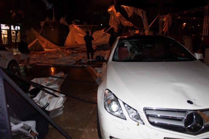 Destrozos causados por la lluvia en Gandia