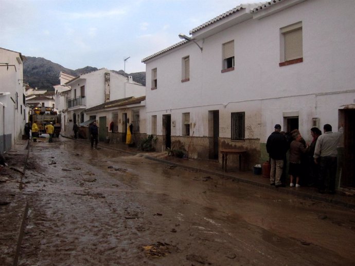 Efectos del temporal en Villanueva del Rosario