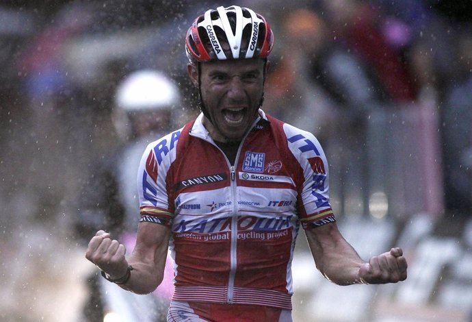 El ciclista español Purito Rodríguez tras ganar el Giro de Lombardía