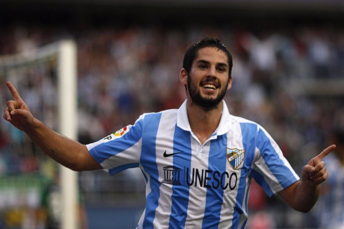 Isco, jugador del Málaga tras marcar al Betis