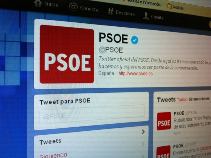 Cuenta de Twitter del PSOE