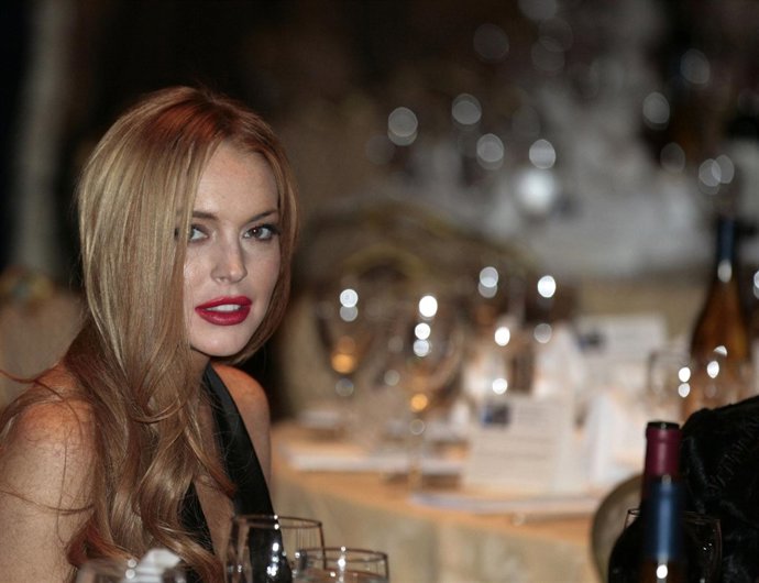 Lindsay Lohan en una cena 
