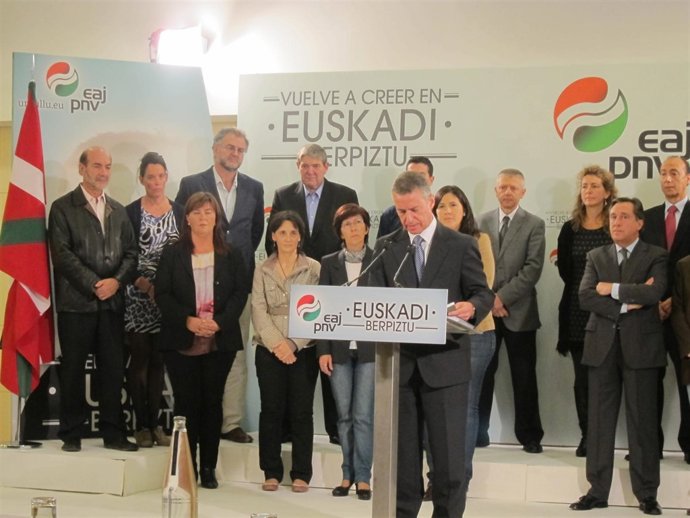 EL CANDIDATO A LEHENDAKARI DEL PNV IÑIGO URKULLU
