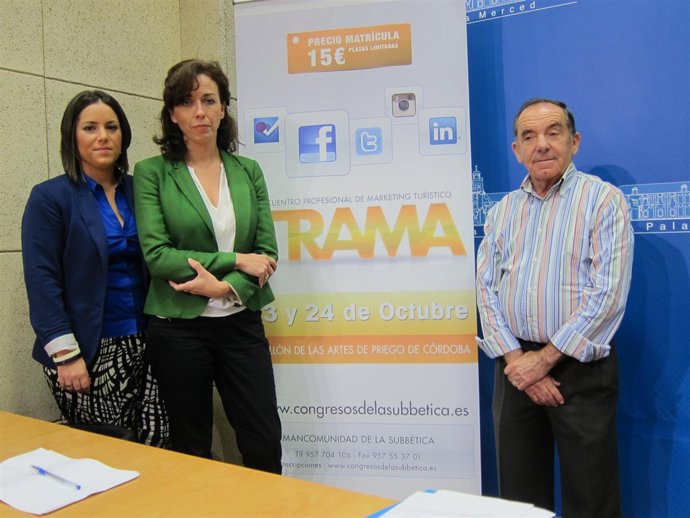 Soriano, Ceballos y Ropero en la presentación de Trama 2012