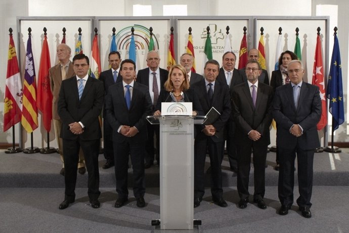 Arantza Quiroga preside el Plenario de la Coprepa en el Parlamento vasco.