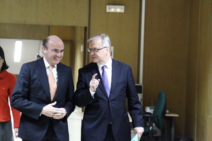 Olli Rehn y Luis De Guindos