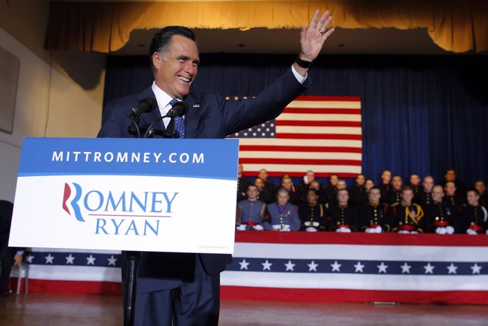 El candidato republicano a la presidencia de EEUU, Mitt Romney