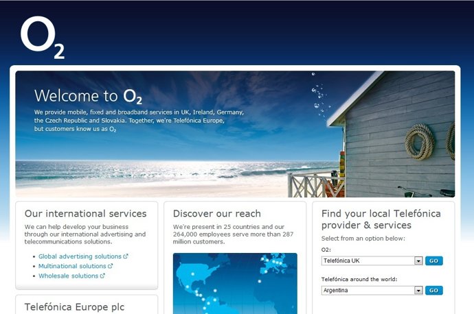 Web Telefónica O2 Alemania