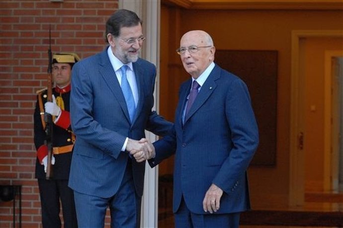 Mariano Rajoy y Giorgio Napolitano