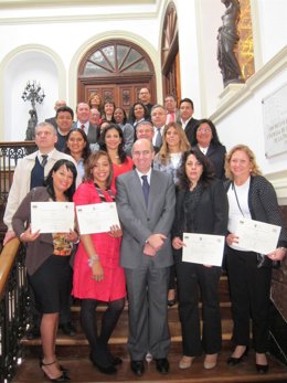 Iglesias, con los participantes en el taller.
