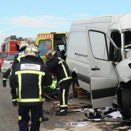 Accidente de un camión