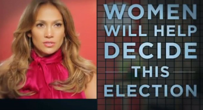 Jennifer Lopez en el vídeo 'Women for Obama'