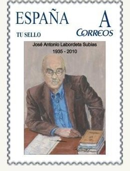 Sello de Correos en homenaje a Labordeta