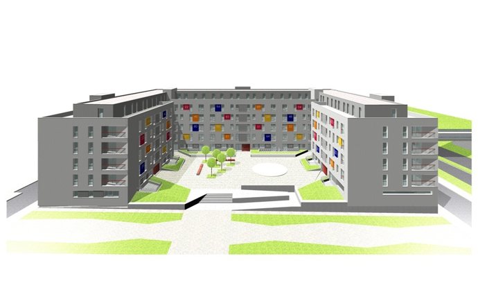 Infografía de la promoción de 111 VPO en La Cavaduca