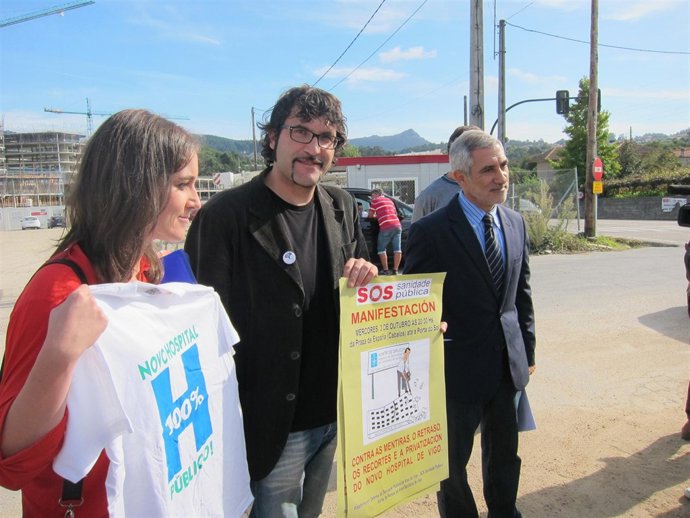 Gaspar Llamazares acude a las obras del hospital de Vigo