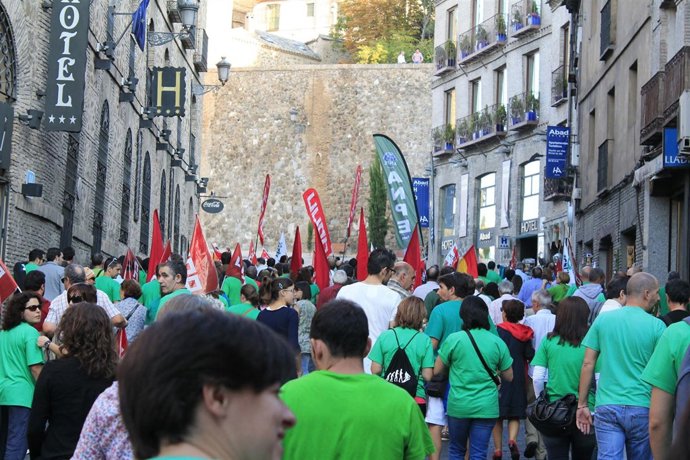 Manifestación Comisiones Obreras, Manifestación Educaión