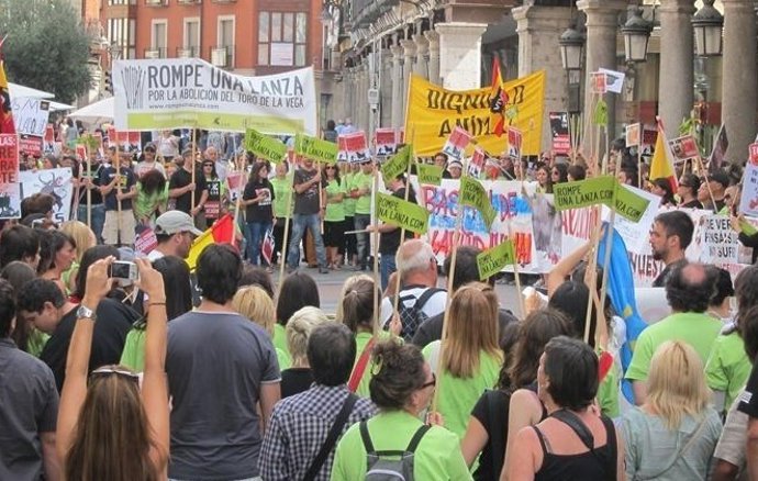 Manifestación contra el Toro de la Vega