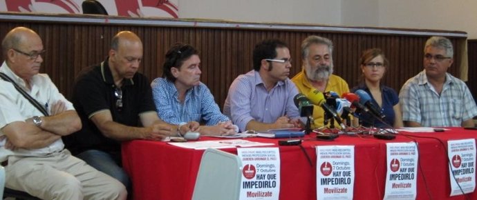 Rueda de prensa para presentar las movilizaciones sindicales del 7 de octubre