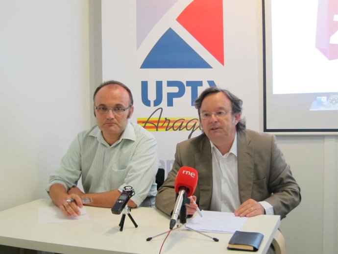 El representante de la Federación y el secretario general de UPTA-Aragón