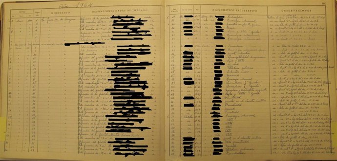 Fichero de varios fallecimientos de bebes por otitis