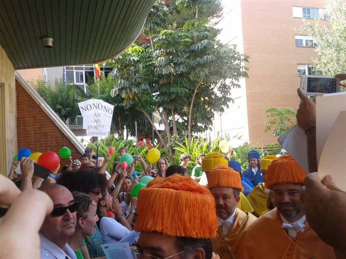 Protestas al inicio del curso académico de la UMA