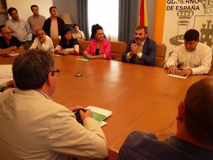 Lillo con alcaldes del PSOE de la provincia hoy