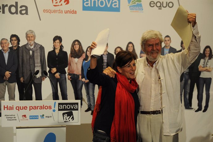 Mitin de Xosé Manuel Beiras y Yolanda Díaz en Ourense