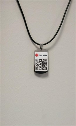 Colgante Identificador QR VIDA. 