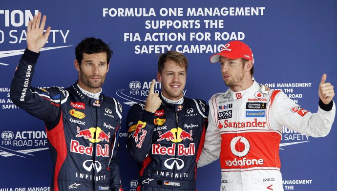 Pole Sebastian Vettel Mark Webber Jenson Button GP Japón