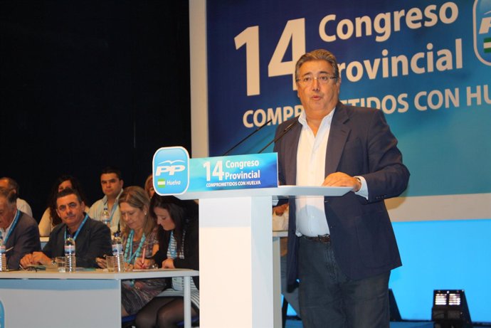 Zoido este sábado en el Congreso del PP de Huelva