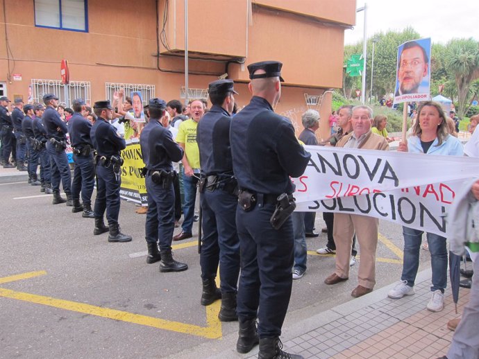 Protesta de afectados por preferentes en Pontevedra