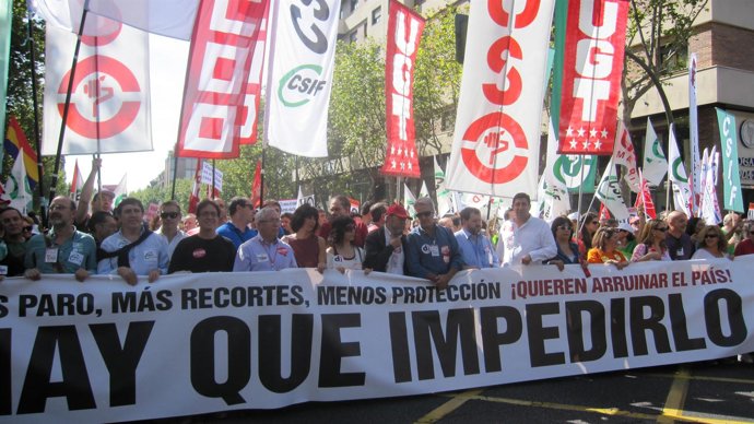 Sindicatos manifestación 7-O