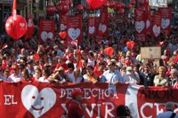 Cientos de personas marchan por la vida en Madrid