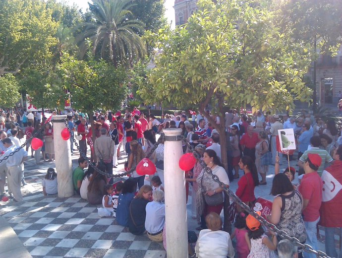 Concentración Contra El Aborto En La Plaza Nueva De Sevilla