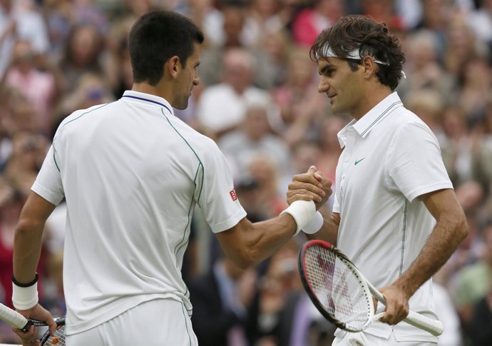 Novak Djokovic y Roger Federer Wimbledon