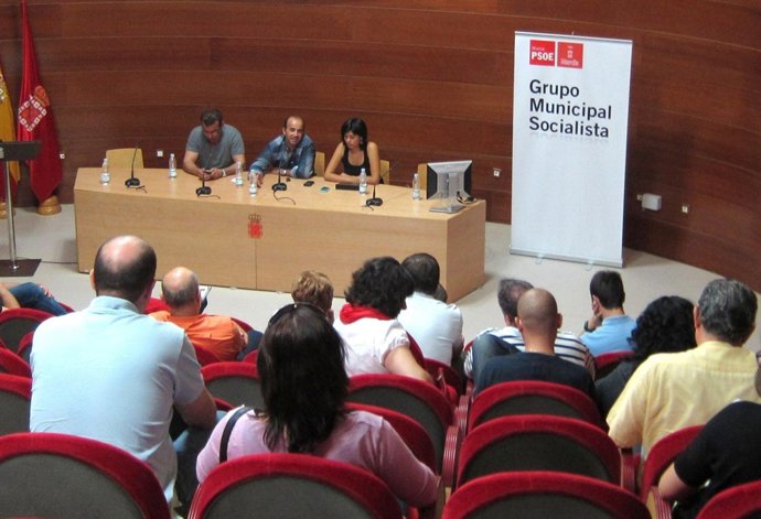 López y ediles socialistas de Murcia