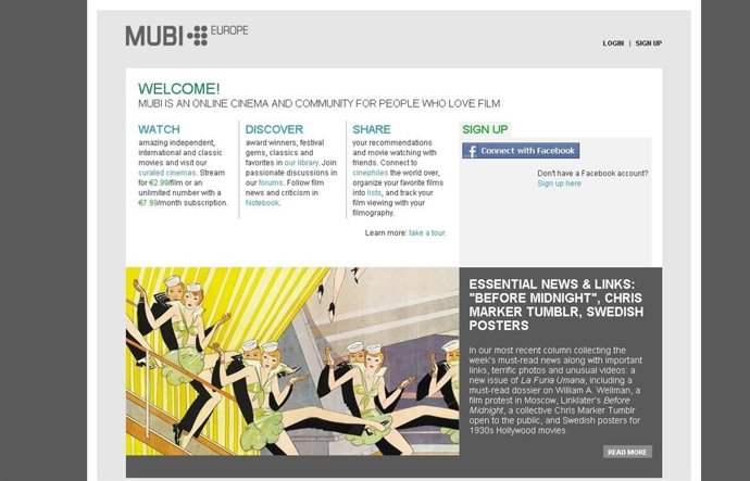 Mubi para PlayStation 3