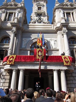 Durante La Celebración Del 9 D'octubre, Día De La Comunitat Valenciana
