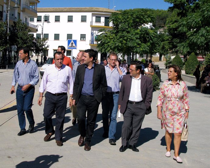 Mario Jiménez con dirigentes y alcaldes del PSOE de la provincia de Málaga